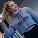 Badass Woman Cropped Hoodie